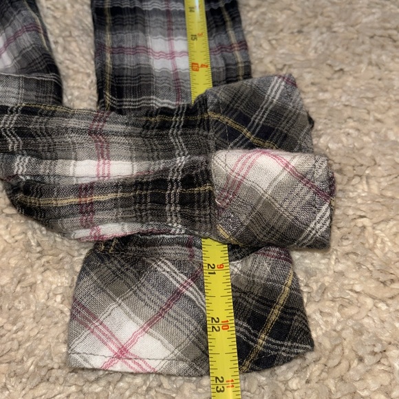 California Moonrise Button-Up Shirt Boho Printed Back Plaid Layering, Size M - Picture 8 of 11